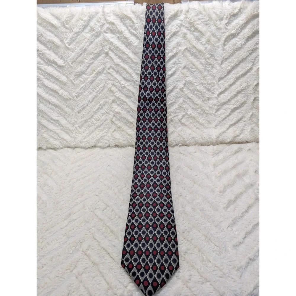 BROOKS BROTHERS Makers Tie Men's 100% Silk Black Red Gold